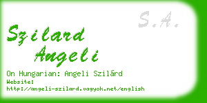 szilard angeli business card